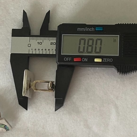 Sterling Silver A. Munoz Taxco Abalone Cuff Links - Picture 10 of 16